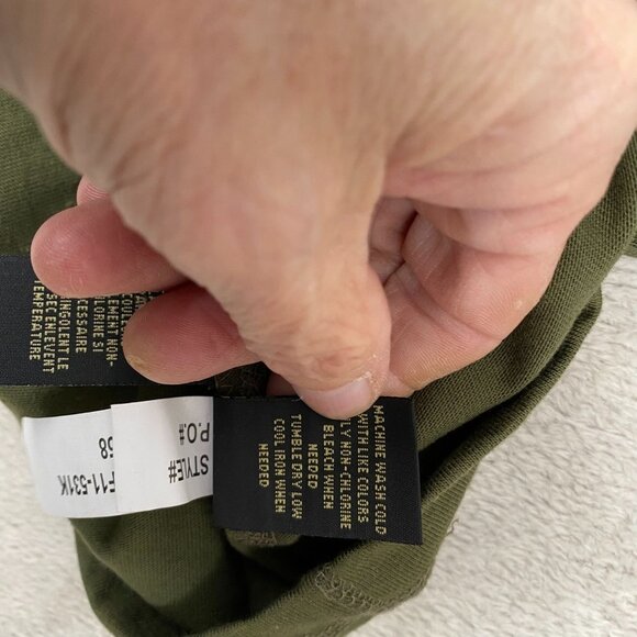 RedHead Mens Shirt M Green Henley Long Sleeve Cotton/Polyester Casual Everyday W - Picture 11 of 14